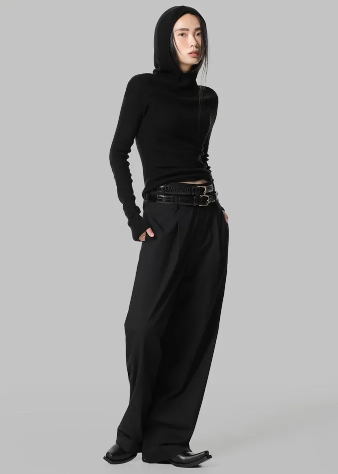 Women The Frankie Shop Bottoms Olwen Pintuck Trousers Black