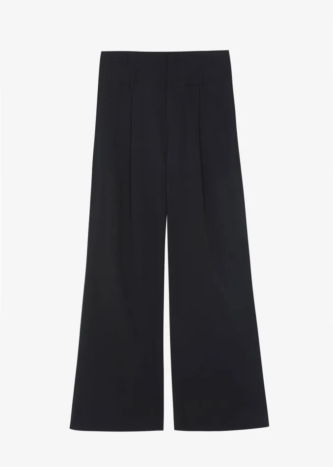 Women The Frankie Shop Bottoms Olwen Pintuck Trousers Black