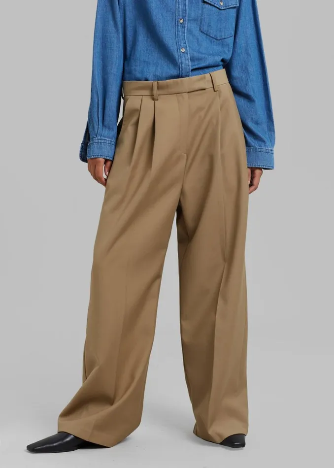 Women The Frankie Shop Bottoms Opp Suit Pants Taupe