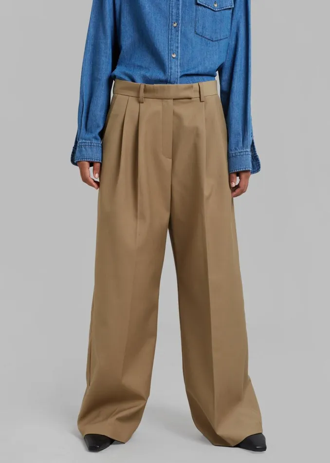 Women The Frankie Shop Bottoms Opp Suit Pants Taupe