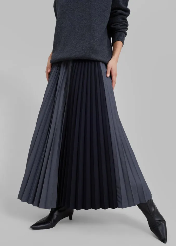 Women The Frankie Shop Bottoms Orem Pleated Skirt Charcoal
