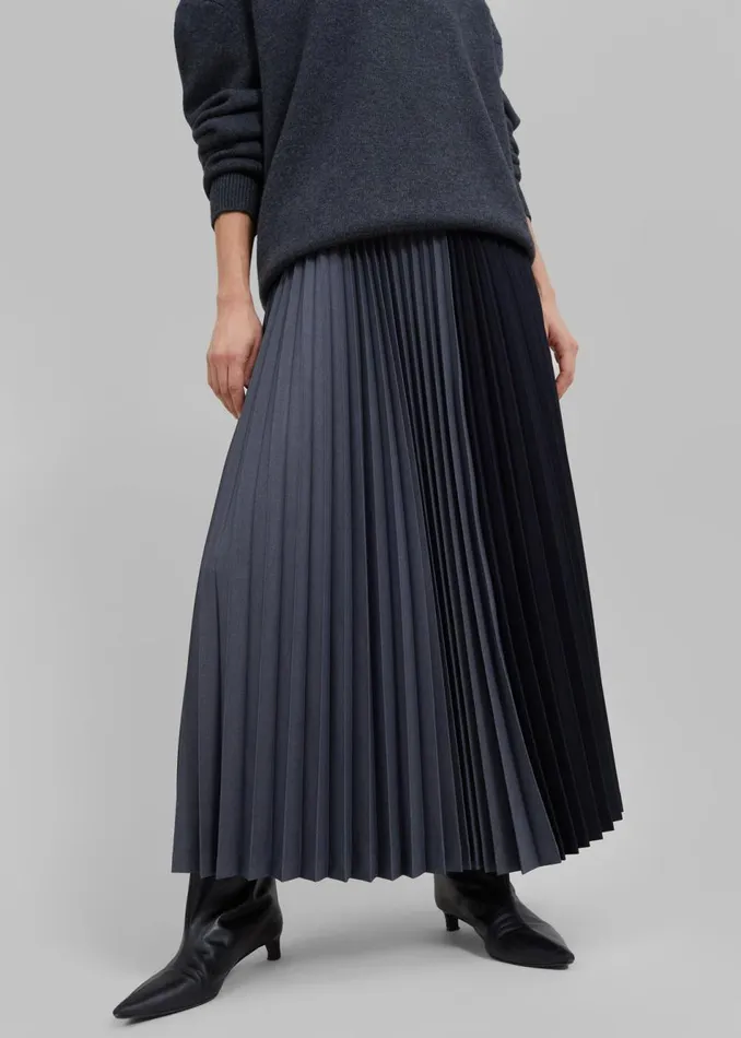 Women The Frankie Shop Bottoms Orem Pleated Skirt Charcoal