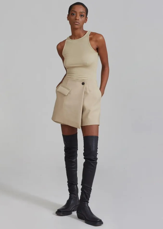 Women The Frankie Shop Bottoms Paige Wrap Skort Beige