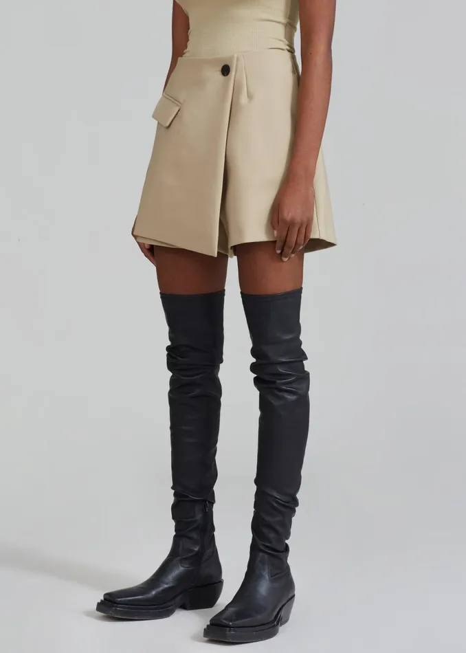Women The Frankie Shop Bottoms Paige Wrap Skort Beige