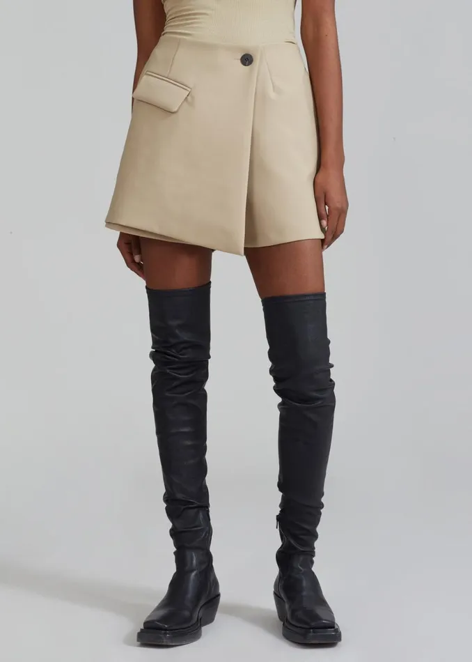 Women The Frankie Shop Bottoms Paige Wrap Skort Beige