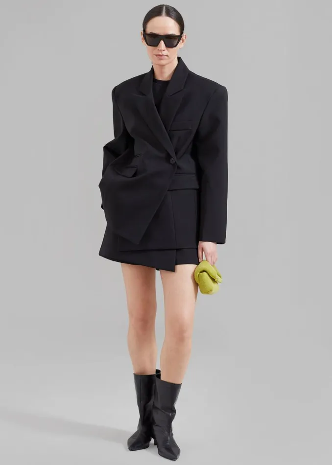 Women The Frankie Shop Bottoms Paige Wrap Skort Black