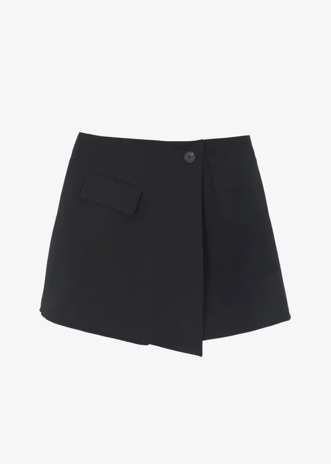 Women The Frankie Shop Bottoms Paige Wrap Skort Black