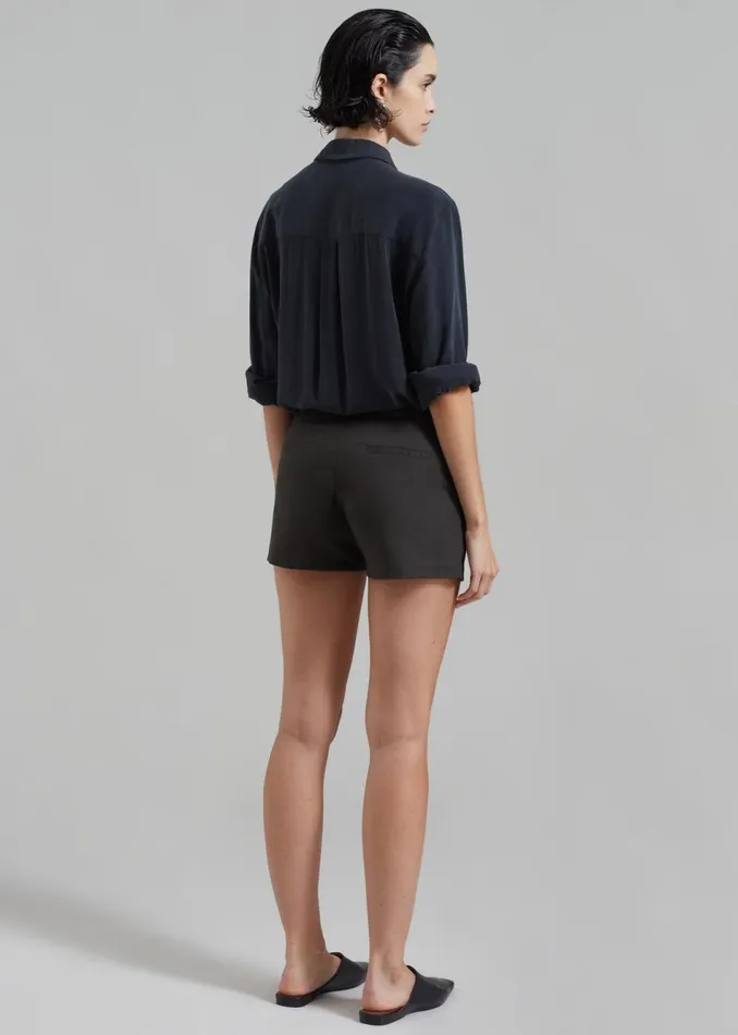 Women The Frankie Shop Bottoms Palma Shorts Charcoal