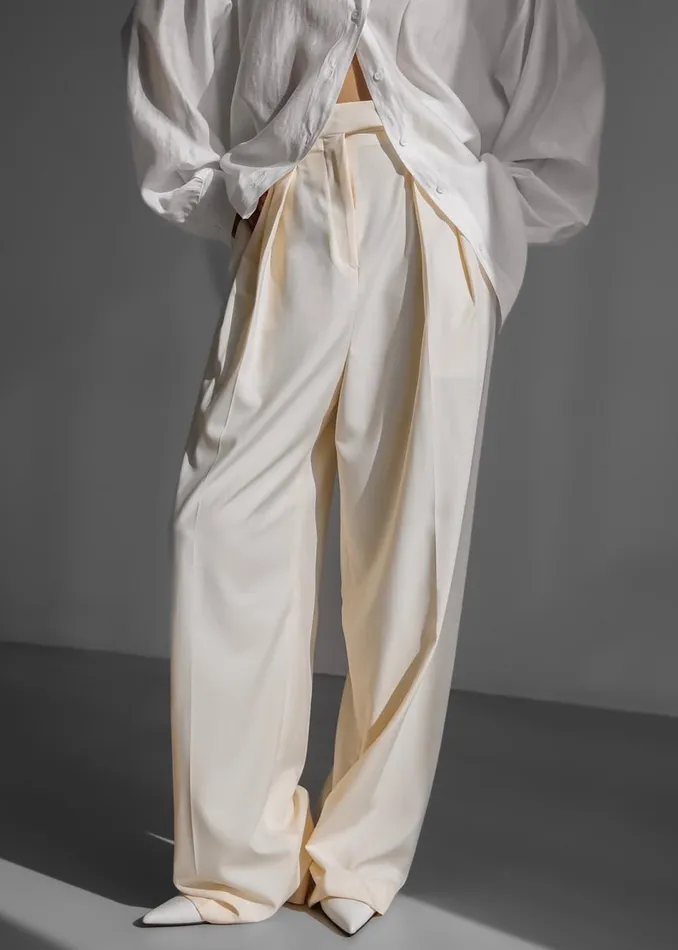 Women The Frankie Shop Bottoms Pamela Trousers Cornsilk