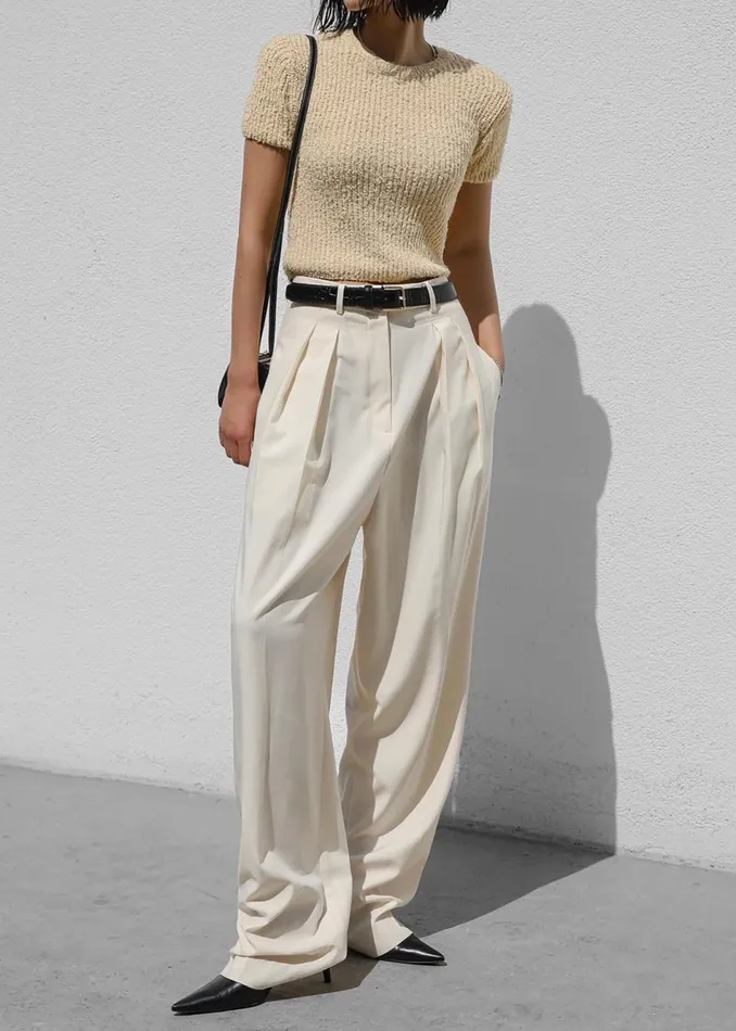 Women The Frankie Shop Bottoms Pamela Trousers Cornsilk