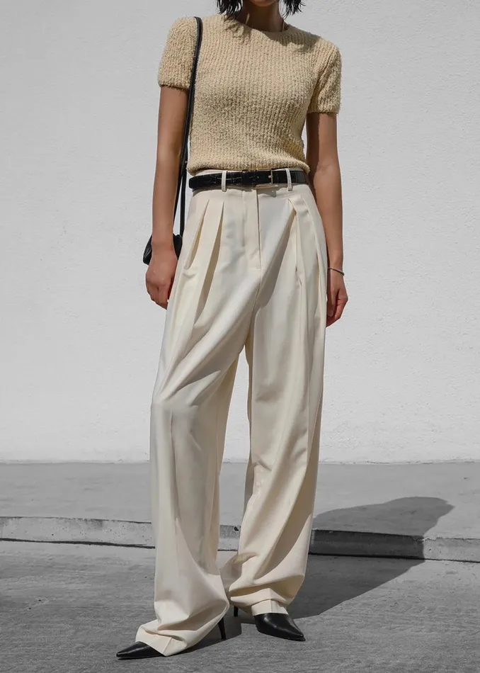 Women The Frankie Shop Bottoms Pamela Trousers Cornsilk