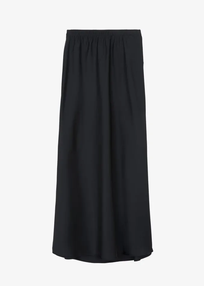Women The Frankie Shop Bottoms Priscilla Maxi Satin Skirt Black