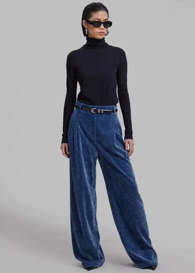 Women The Frankie Shop Bottoms Proenza Schouler White Label Aria Pants Steel Blue