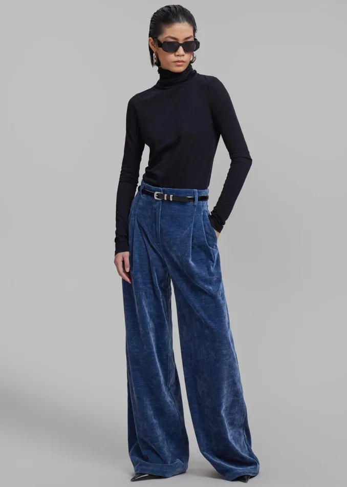 Women The Frankie Shop Bottoms Proenza Schouler White Label Aria Pants Steel Blue