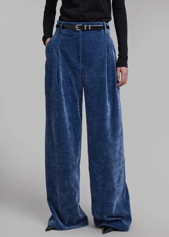 Women The Frankie Shop Bottoms Proenza Schouler White Label Aria Pants Steel Blue