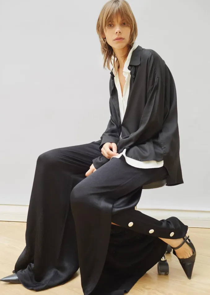 Women The Frankie Shop Bottoms Proenza Schouler White Label Hazel Pants Black