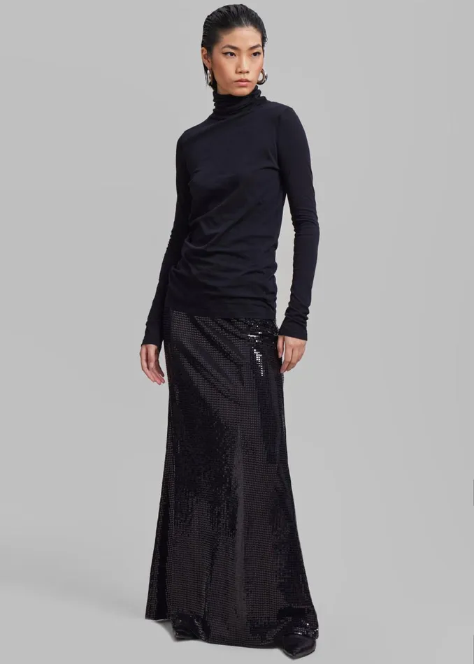 Women The Frankie Shop Bottoms Puppets And Puppets Jane Full Length Skirt Black