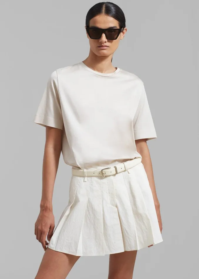 Women The Frankie Shop Bottoms Rachael Pleated Mini Skirt White