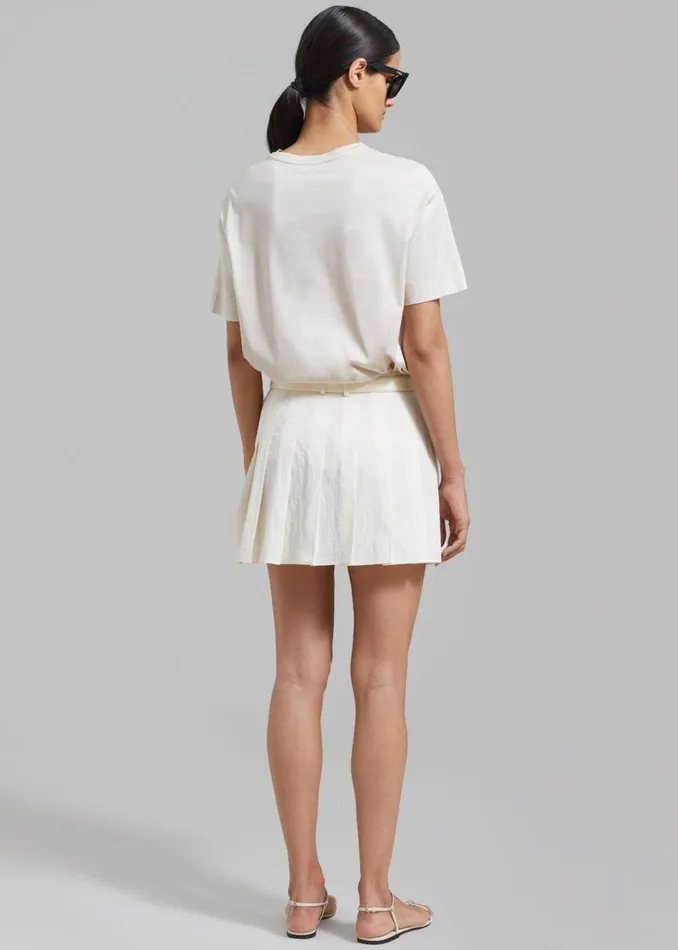 Women The Frankie Shop Bottoms Rachael Pleated Mini Skirt White