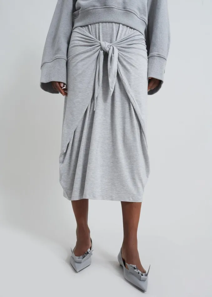 Women The Frankie Shop Bottoms Remain Jersey Wrap Skirt Glacier Gray