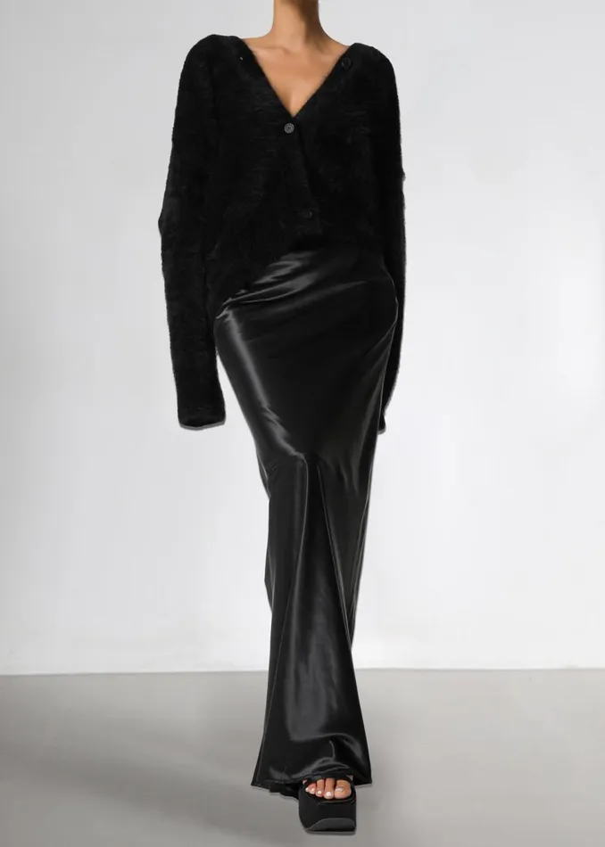 Women The Frankie Shop Bottoms Renesmee Satin Skirt Black