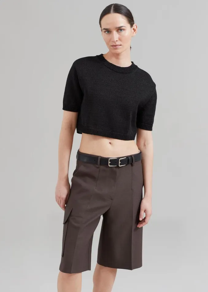 Women The Frankie Shop Bottoms Revel Cargo Shorts Brown
