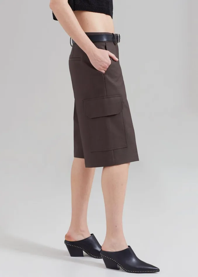 Women The Frankie Shop Bottoms Revel Cargo Shorts Brown