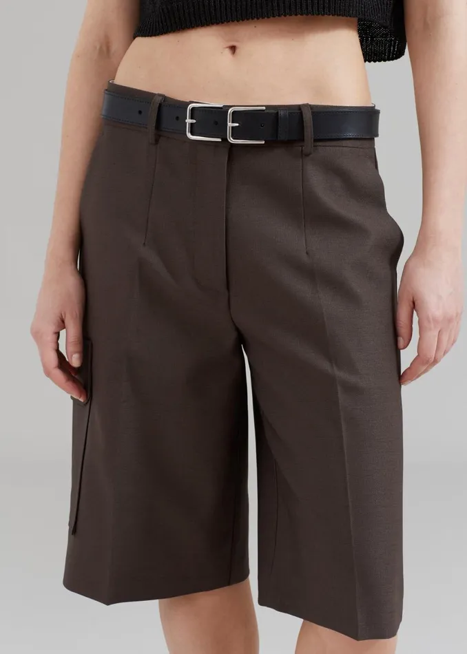 Women The Frankie Shop Bottoms Revel Cargo Shorts Brown