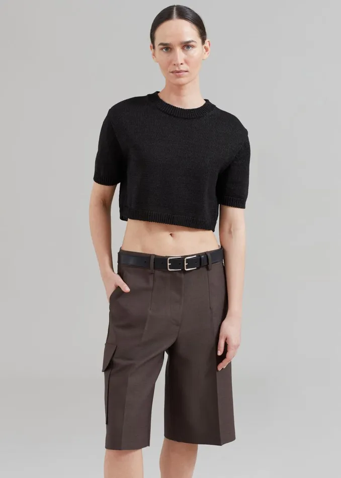 Women The Frankie Shop Bottoms Revel Cargo Shorts Brown