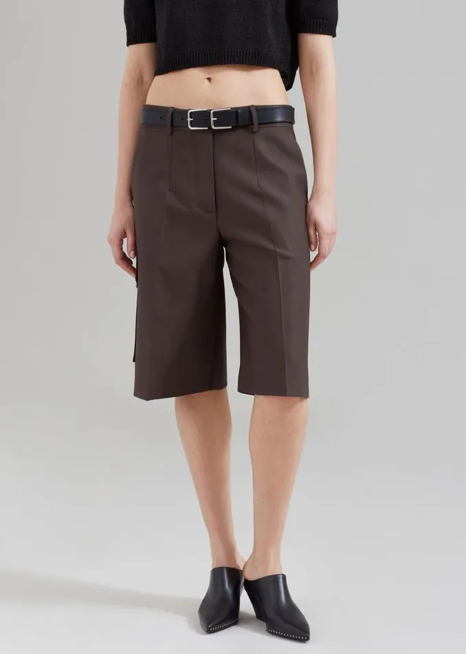 Women The Frankie Shop Bottoms Revel Cargo Shorts Brown