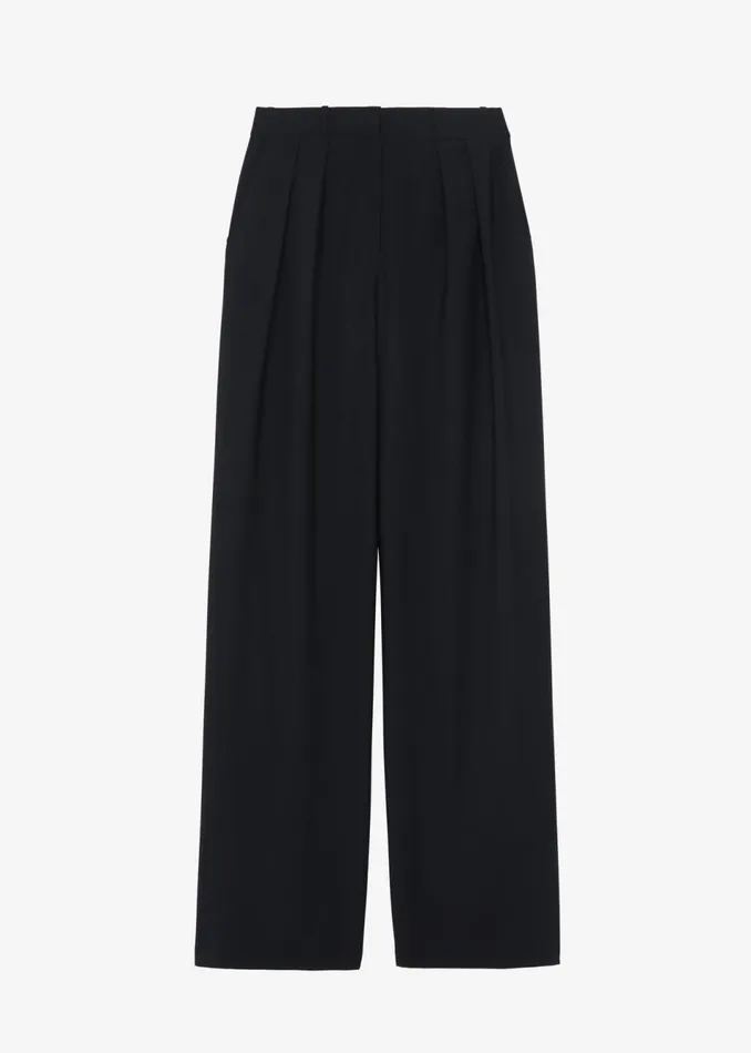Women The Frankie Shop Bottoms Ripley Pleated Trousers Black