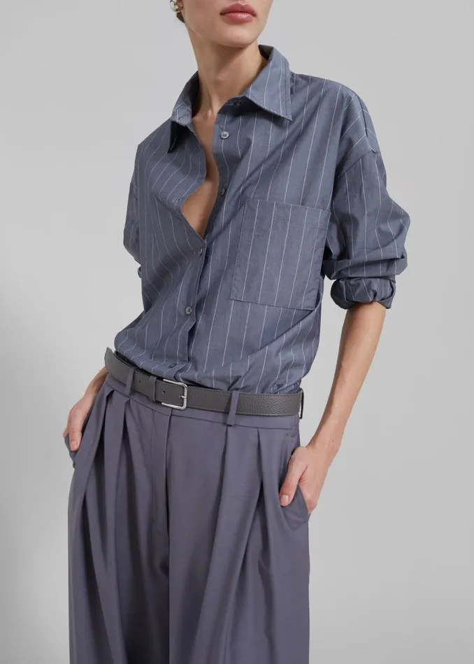 Women The Frankie Shop Bottoms Ripley Pleated Trousers Grey