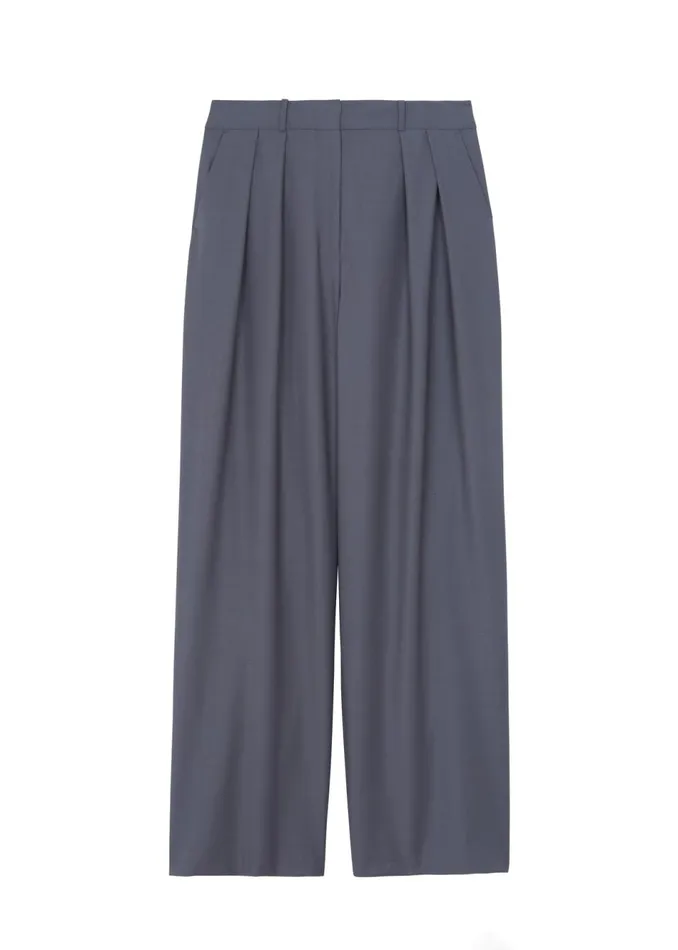 Women The Frankie Shop Bottoms Ripley Pleated Trousers Grey