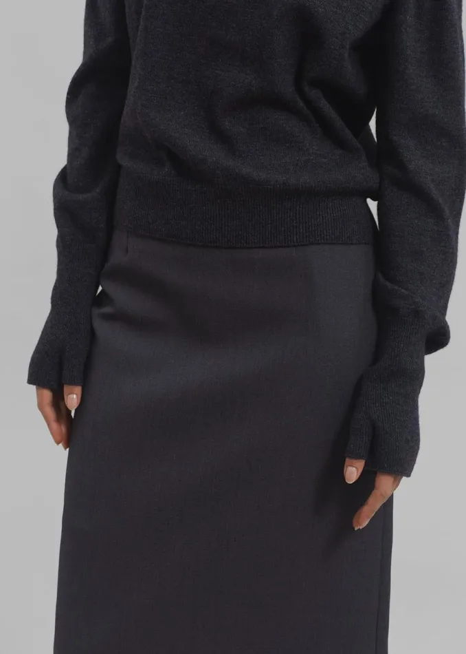 Women The Frankie Shop Bottoms Roane Midi Skirt Charcoal
