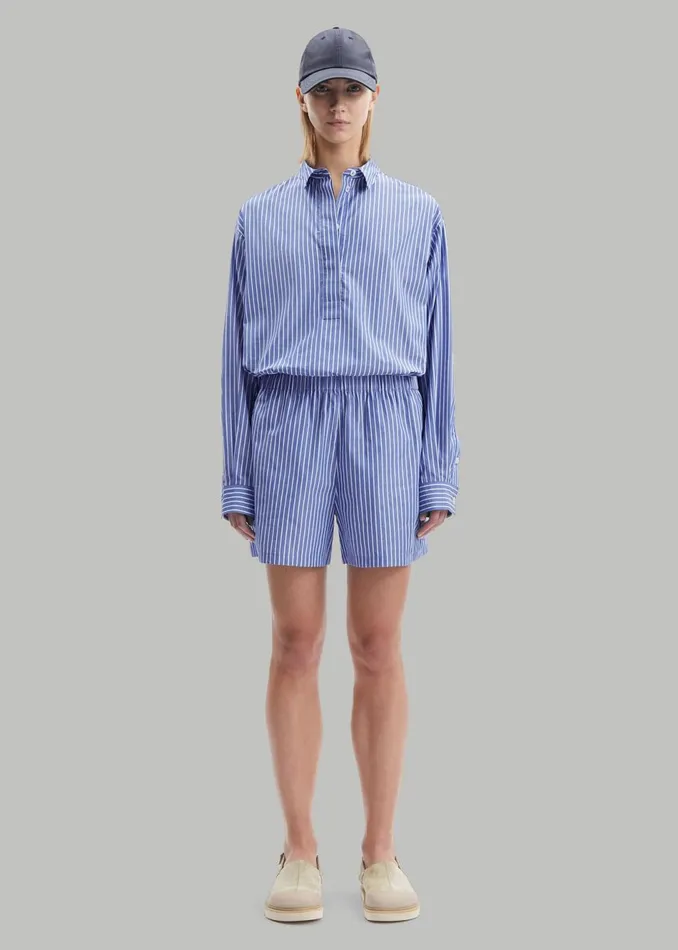 Women The Frankie Shop Bottoms Samse Samse Maren Shorts Blue White Stripe