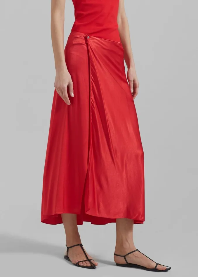 Women The Frankie Shop Bottoms Samse Samse Viktoria Bias Skirt True Red