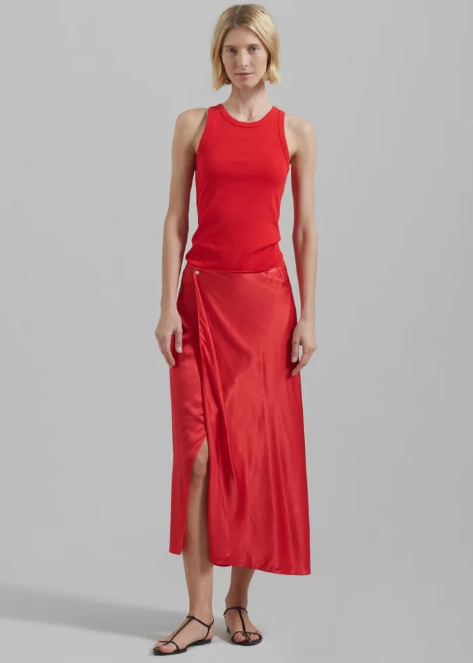 Women The Frankie Shop Bottoms Samse Samse Viktoria Bias Skirt True Red