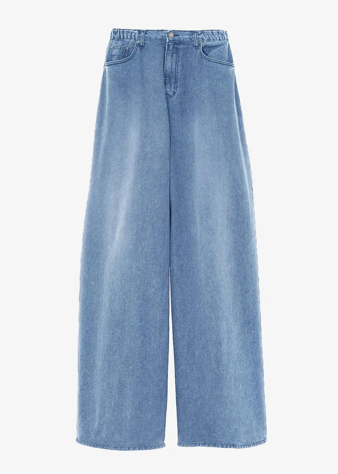 Women The Frankie Shop Bottoms Sasha Wide Leg Jeans Worn Wash