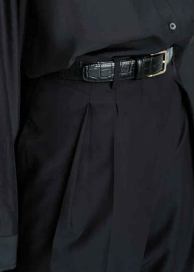 Women The Frankie Shop Bottoms Sion Pintuck Trousers Black