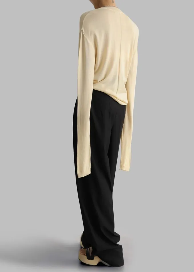 Women The Frankie Shop Bottoms Sion Pintuck Trousers Black