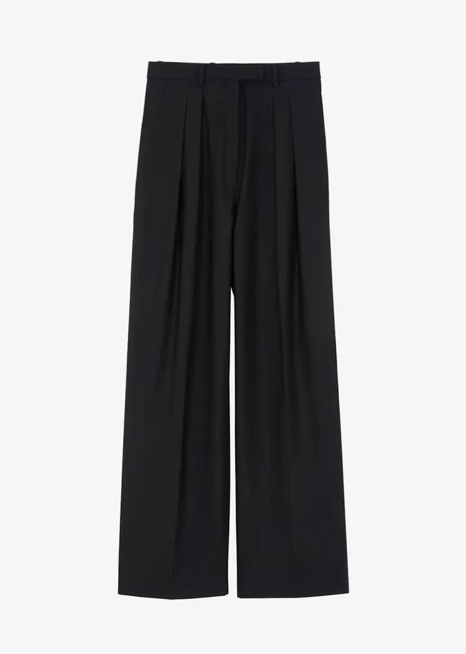Women The Frankie Shop Bottoms Sion Pintuck Trousers Black