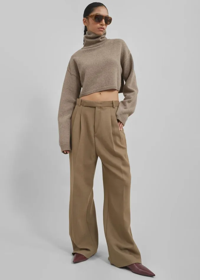 Women The Frankie Shop Bottoms Skylar Trousers Beige