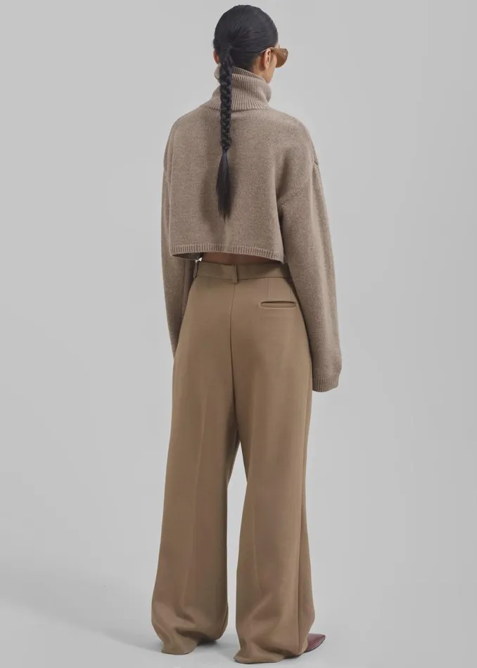 Women The Frankie Shop Bottoms Skylar Trousers Beige