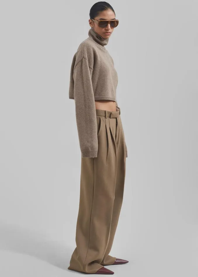 Women The Frankie Shop Bottoms Skylar Trousers Beige