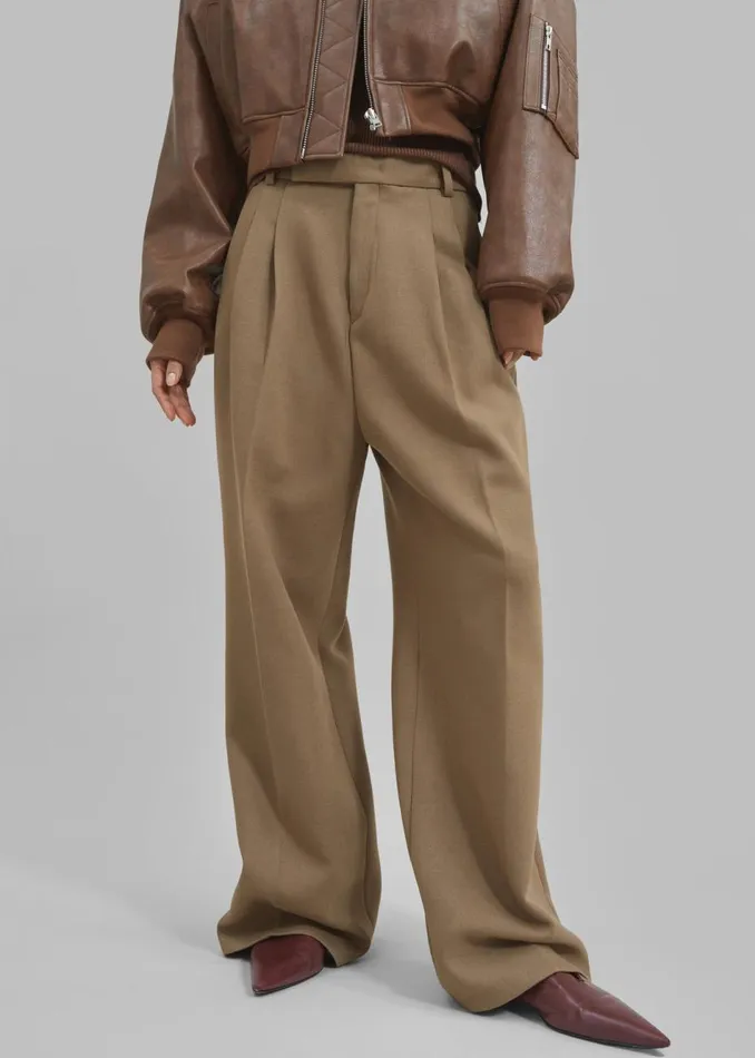 Women The Frankie Shop Bottoms Skylar Trousers Beige