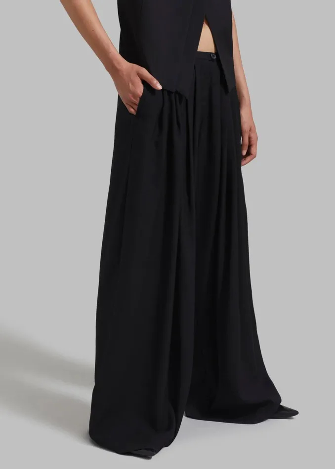 Women The Frankie Shop Bottoms Sloane Wide Leg Trousers Black