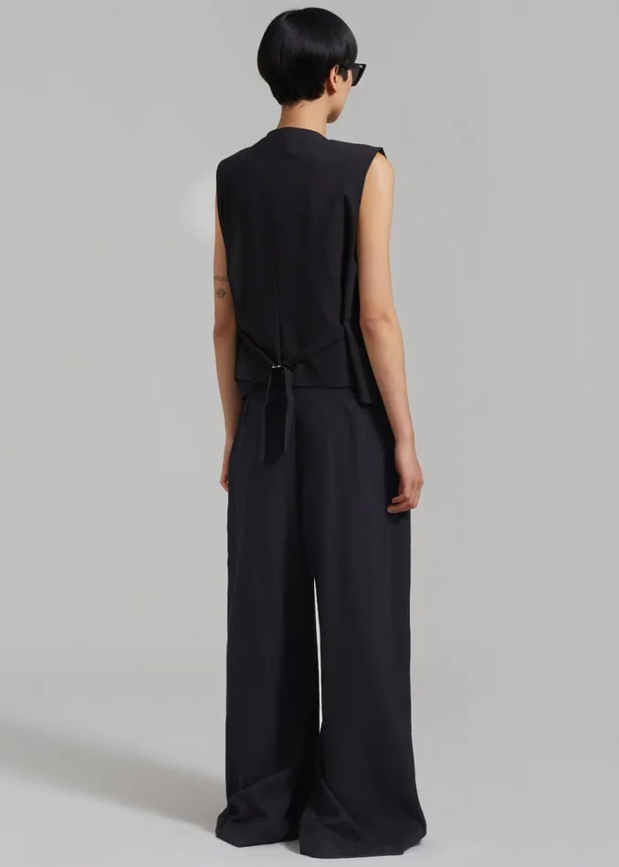 Women The Frankie Shop Bottoms Sloane Wide Leg Trousers Black