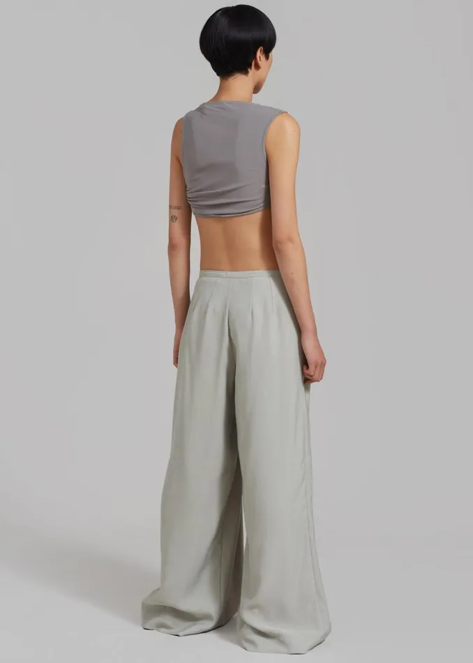Women The Frankie Shop Bottoms Sloane Wide Leg Trousers Grey
