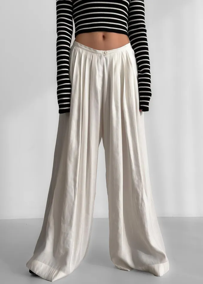 Women The Frankie Shop Bottoms Sloane Wide Leg Trousers White