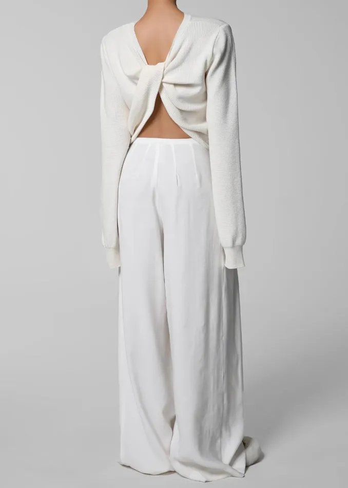 Women The Frankie Shop Bottoms Sloane Wide Leg Trousers White